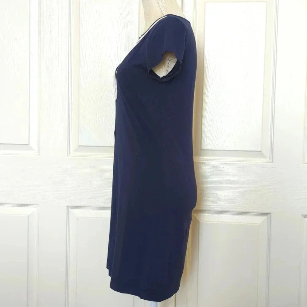 Lilly Pulitzer Brewster Blue White T Shirt Dress - Picture 4 of 6
